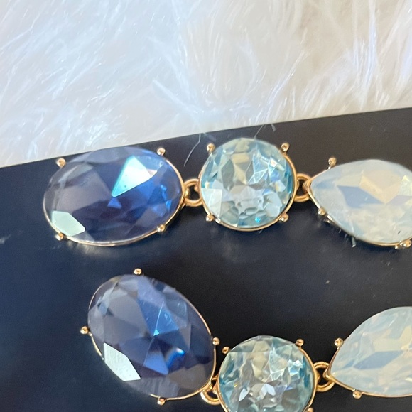 Blue tear drop earrings